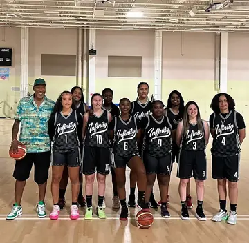 Women's team with coach Cory McGee